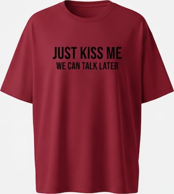T-shirt 'Kiss me' WEARABLE STORIES en rouge : devant