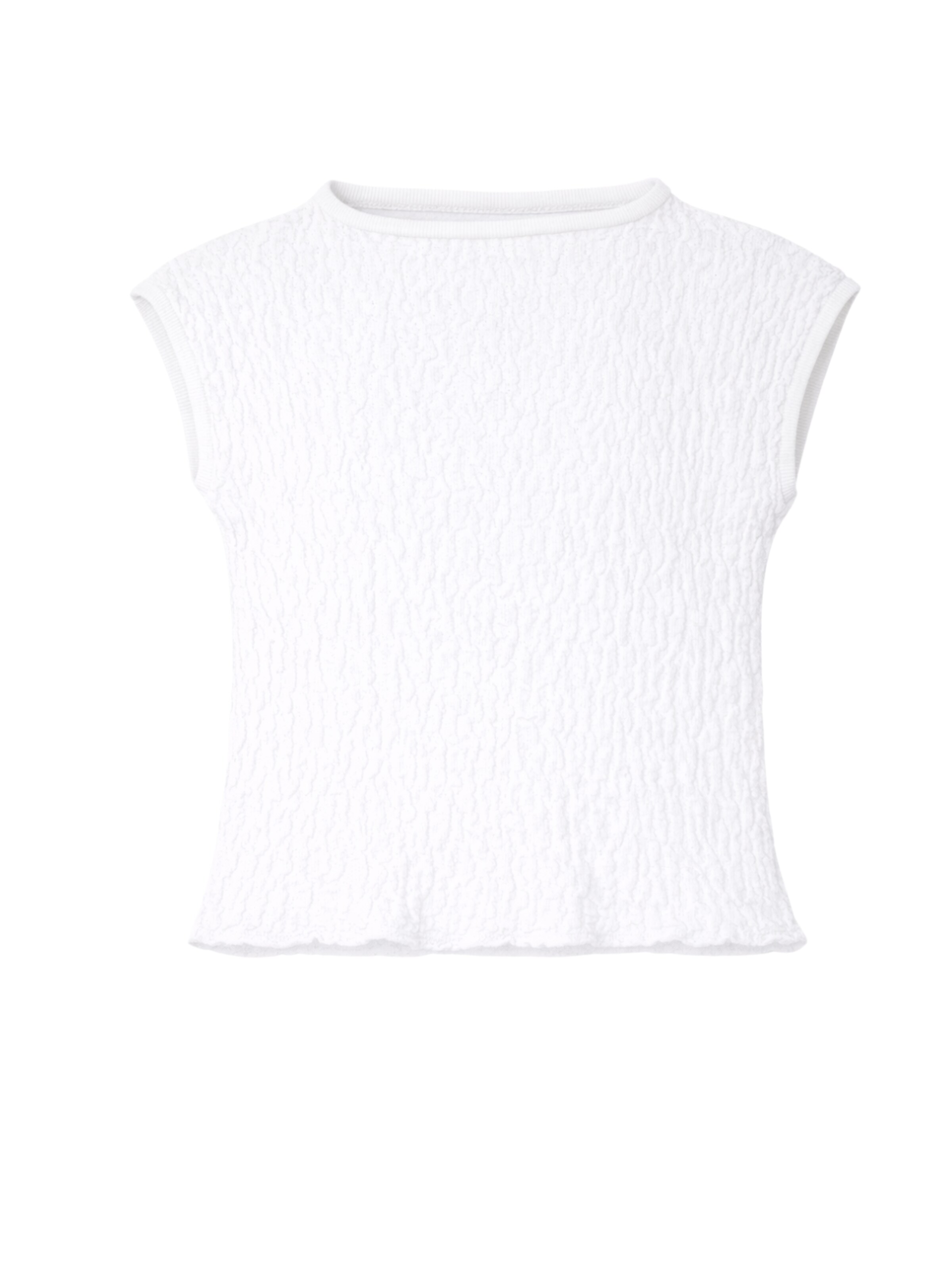 Süel knitwear Sticktop 'Wrinkled Texture'‌‌‌‌ in Weiß: Vorderseite