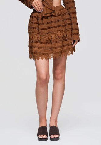Jupe ' OW-GL-E0015' Ombre en marron : devant