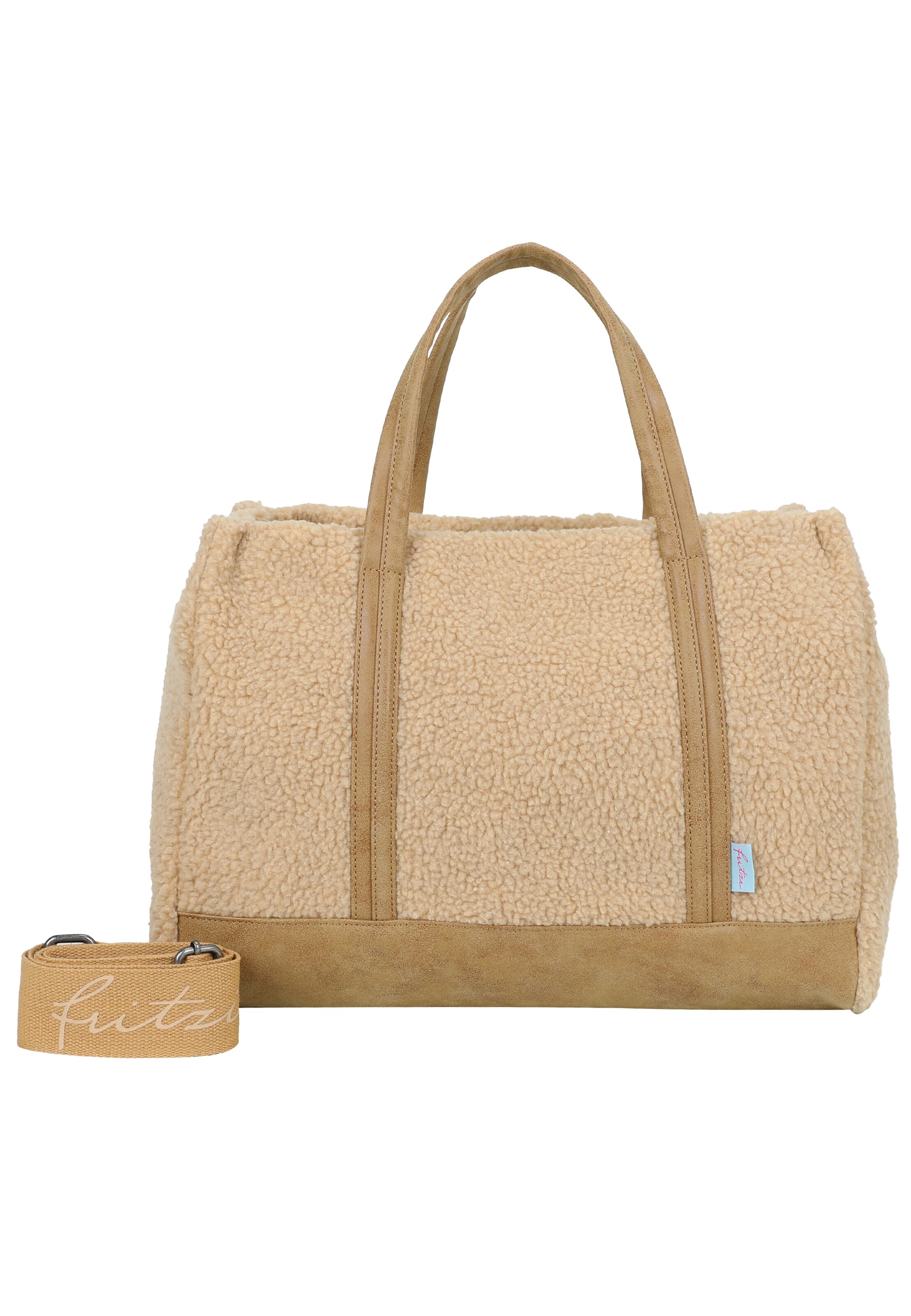 Fritzi aus Preußen Schultertasche 'Easy Tote Limited Teddy' in Beige: Vorderseite