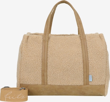 Fritzi aus Preußen Schultertasche 'Easy Tote Limited Teddy' in Beige: Vorderseite