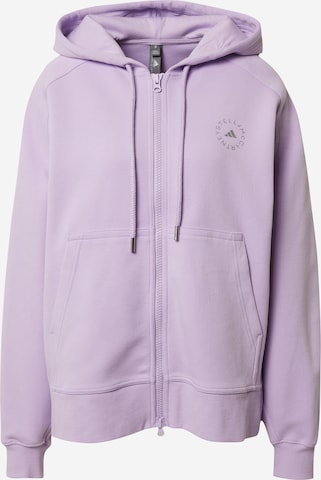 ADIDAS BY STELLA MCCARTNEY - Casaco de treino em moletão em roxo: frente