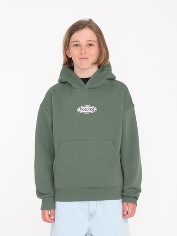 Volcom Sweatshirt 'WORKARD PO' in Groen: voorkant