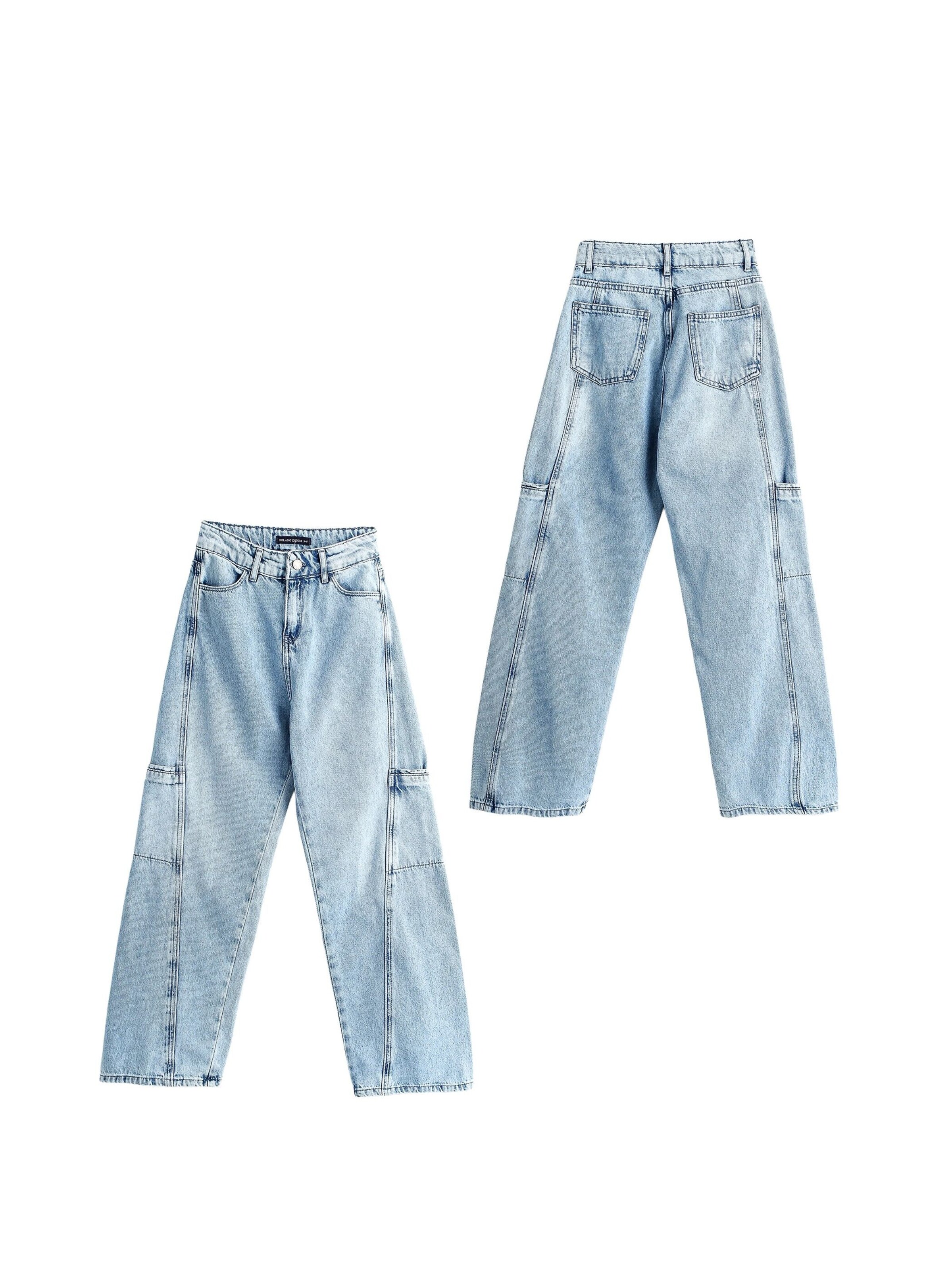 Solang Wide Leg Hose Wide-Leg Jeans in Blau