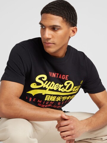 Superdry Shirt 'Duo' in Zwart