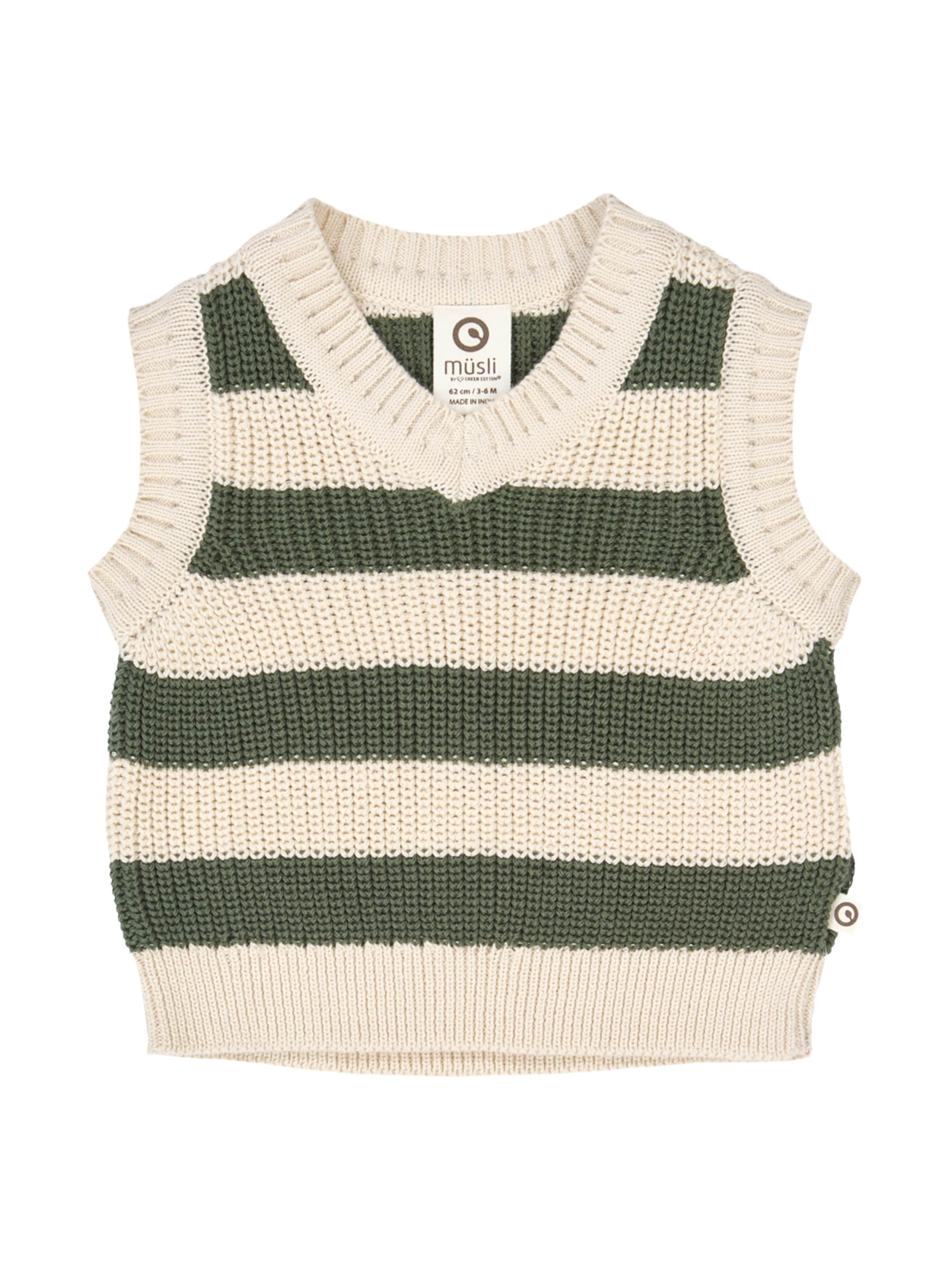 Pull-over Müsli by GREEN COTTON en beige : devant
