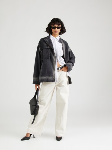 Samsøe Samsøe Wide leg Jeans 'Sashelly' in Beige