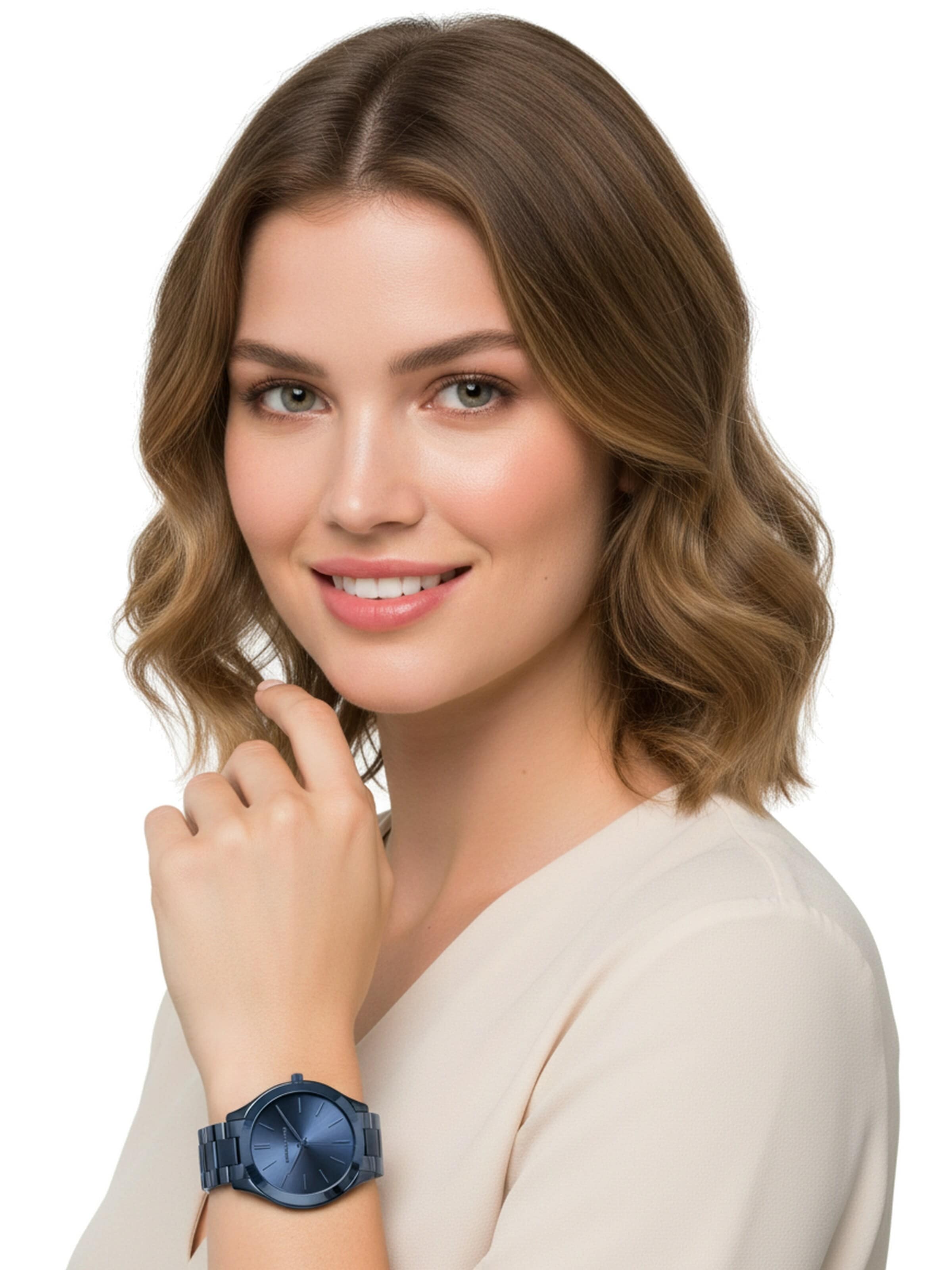 Michael Kors - Relógios analógicos 'Runway' em azul: frente