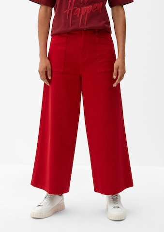 s.Oliver Wide leg Jeans in Rood: voorkant