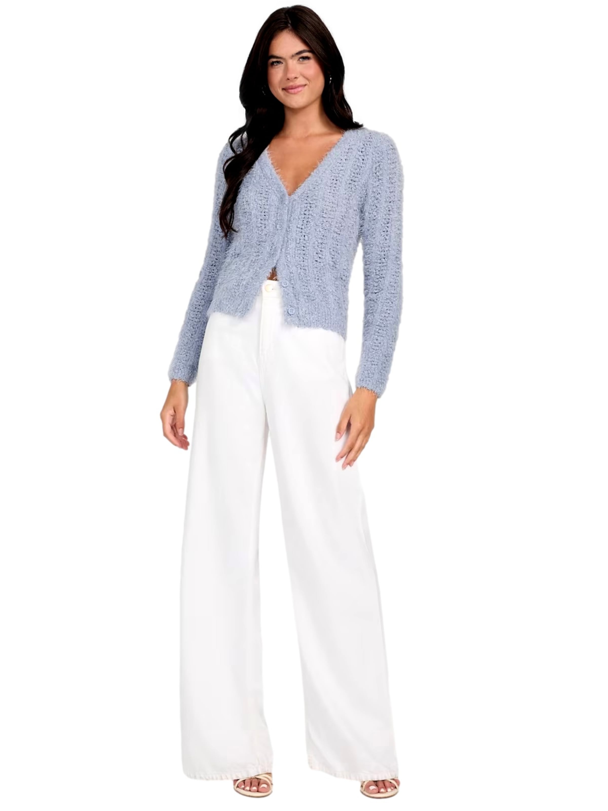 GUESS Gebreid vest 'Bea' in Blauw