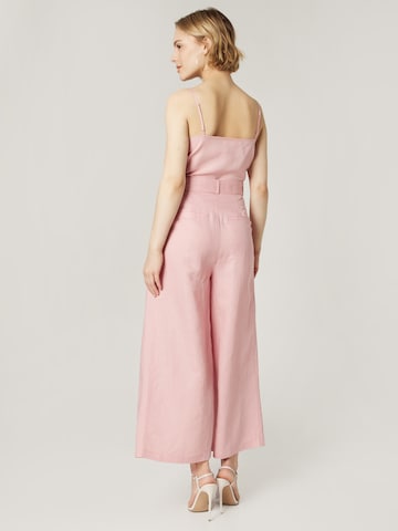 Guido Maria Kretschmer Women Wide leg Pleat-Front Pants 'Dominique' in Pink: back