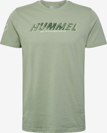 T-Shirt fonctionnel Hummel en vert : devant