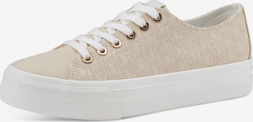 Baskets basses TAMARIS en beige : devant