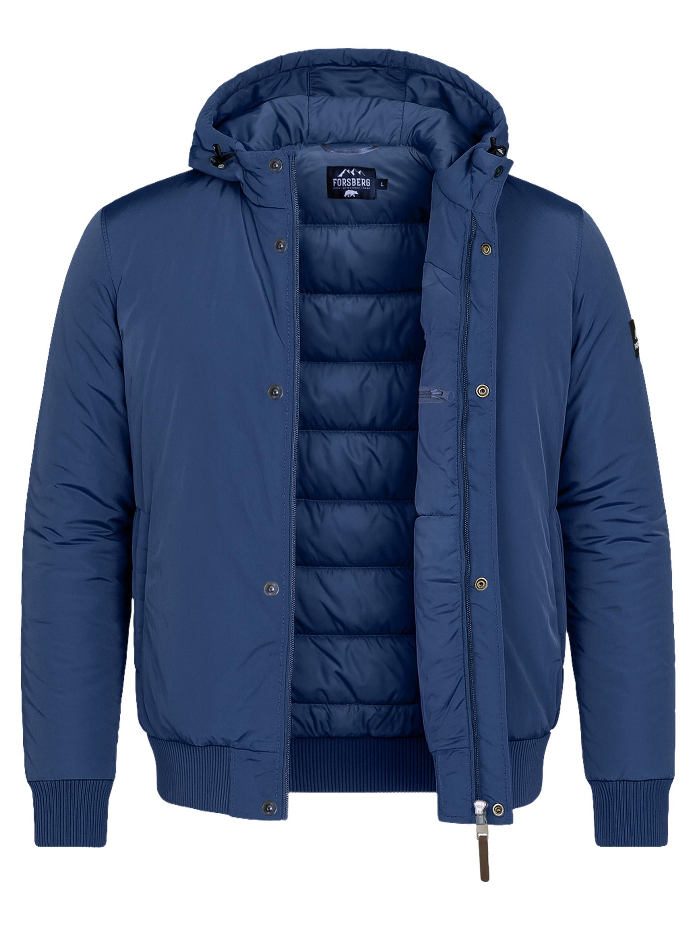 FORSBERG Funktionsjacke 'Winterjacke mit gefütterter Kapuze' in Blau