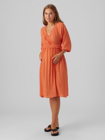 MAMALICIOUS - Vestido 'Peace' em laranja: frente