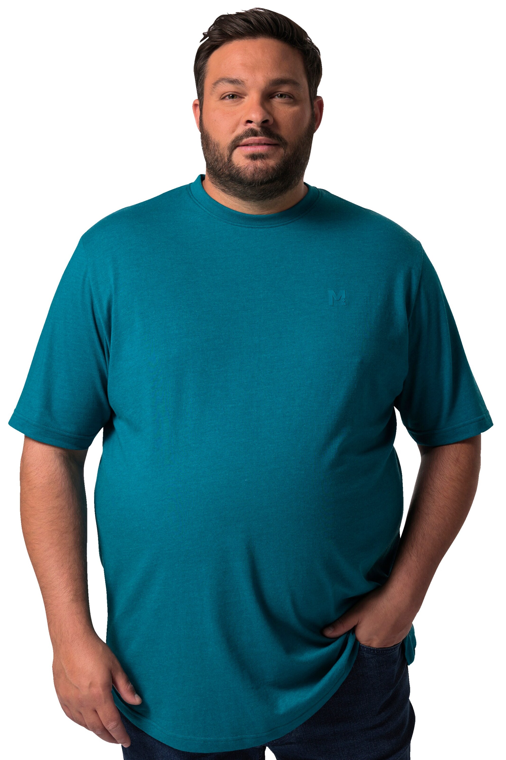 Men Plus T-Shirt in Blau: Vorderseite