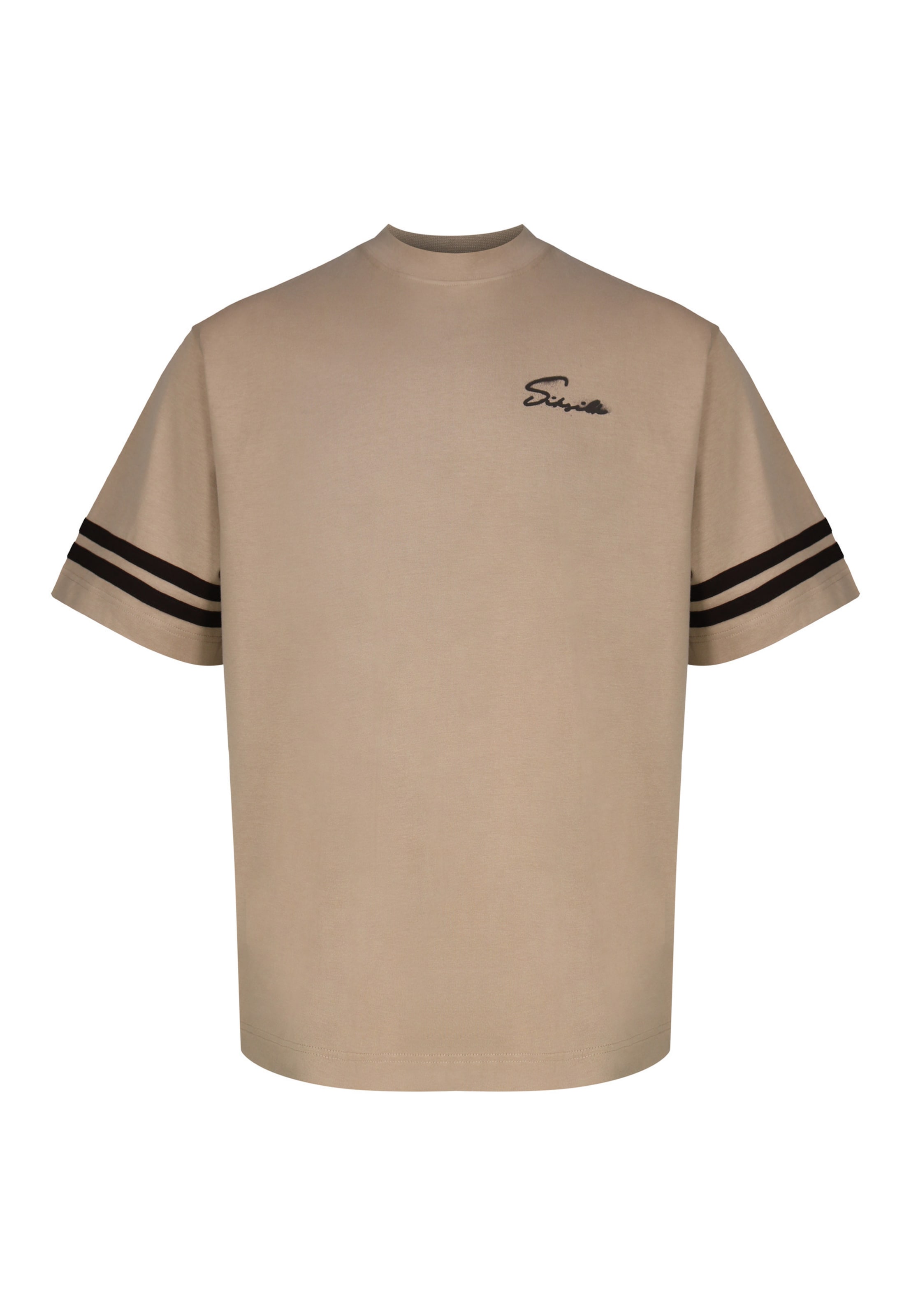 SikSilk - Camiseta en beige: frente