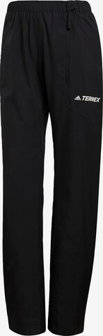 ADIDAS TERREX Loose fit Outdoor Pants in Black: front