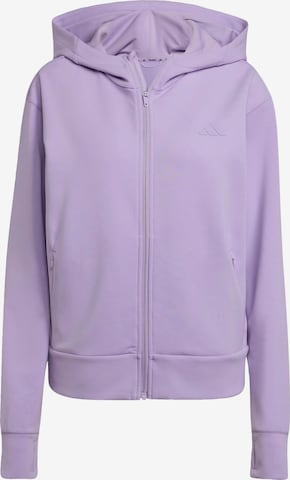 ADIDAS PERFORMANCE Спортна жилетка с качулка 'Designed 4' в лилав: отпред