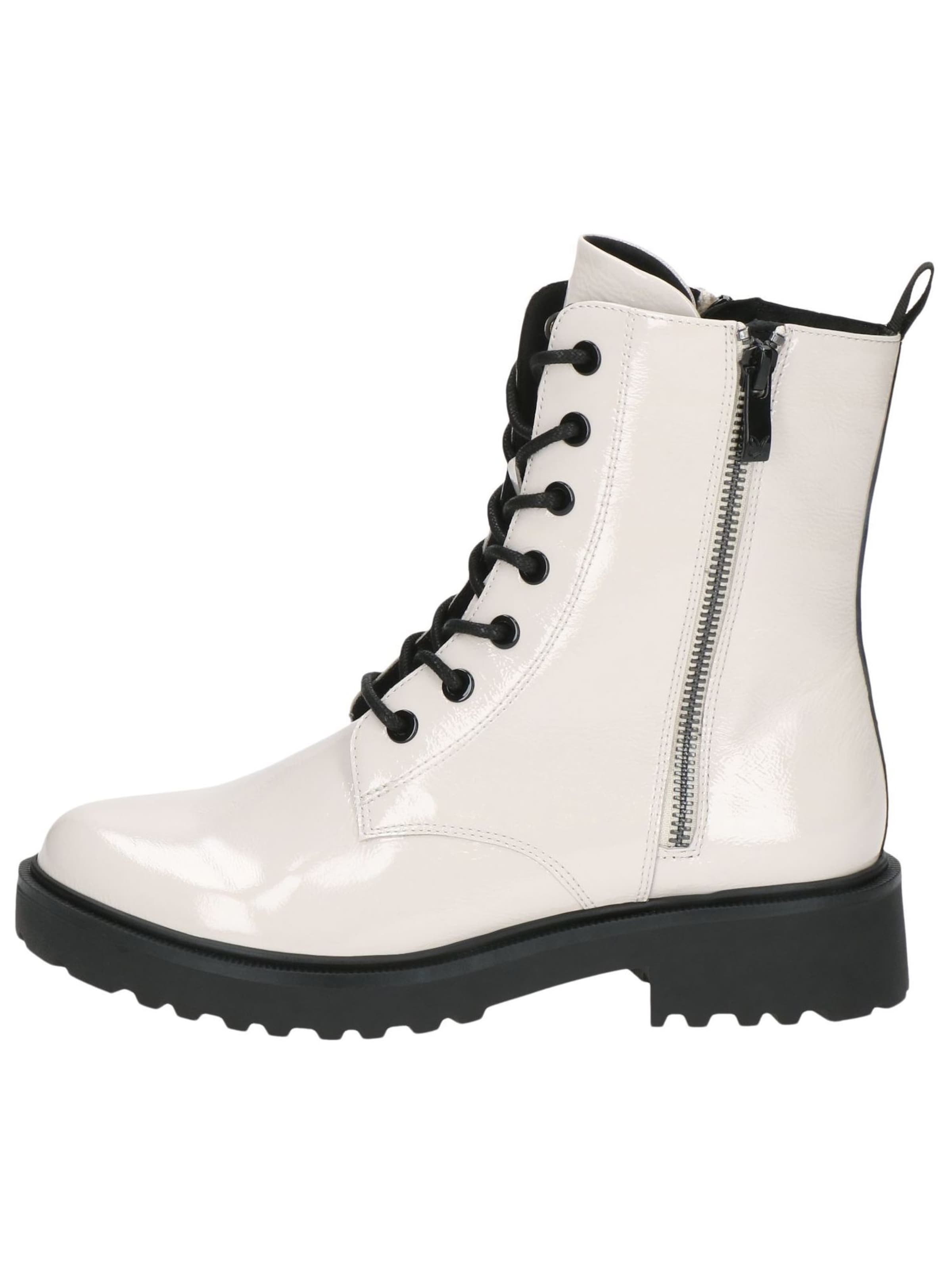 CAPRICE Lace-up bootie in White