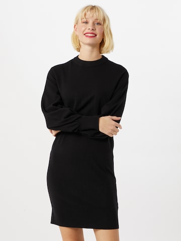 ONLY - Vestido de punto en negro: frente