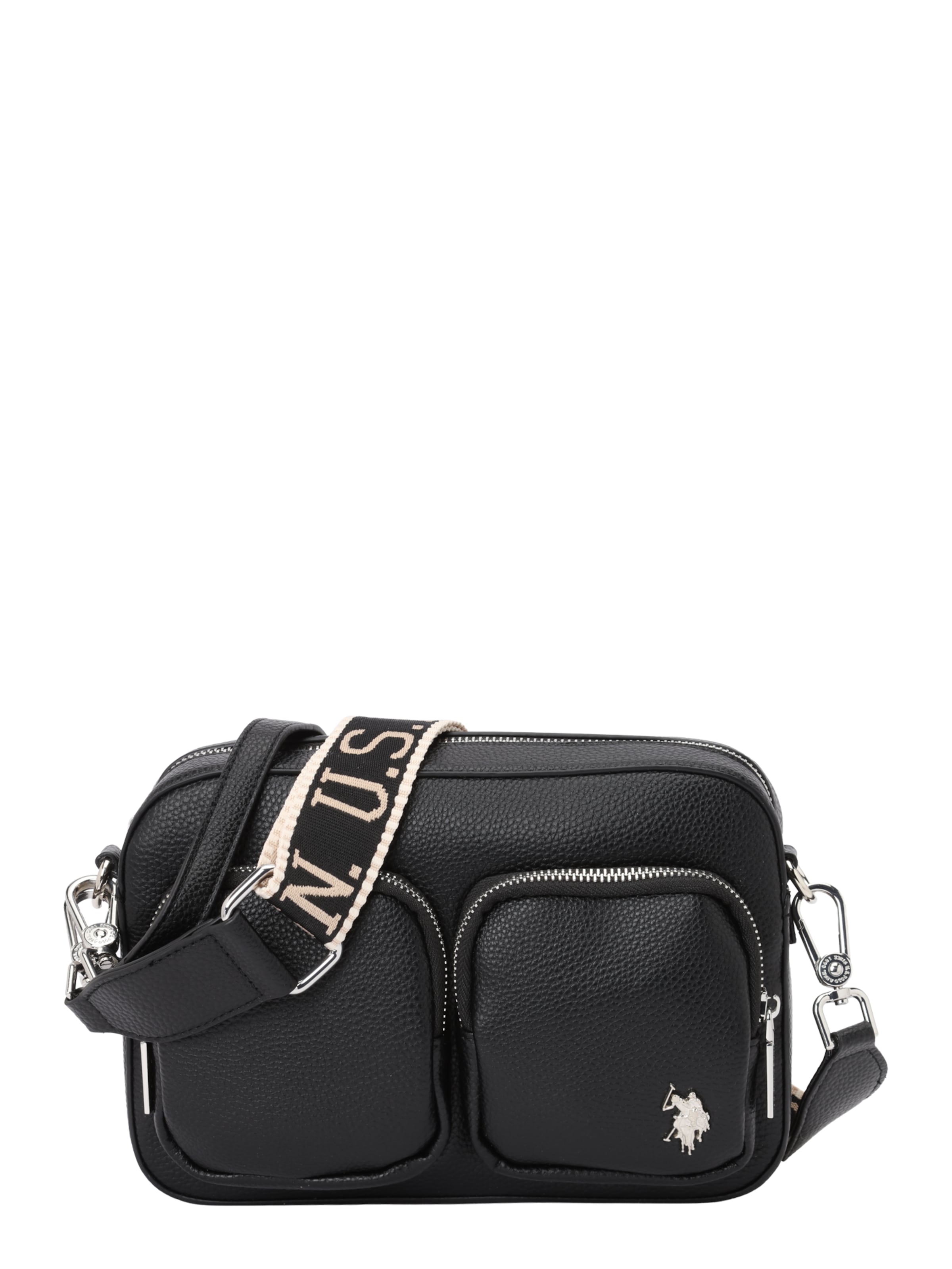 U.S. POLO ASSN. Umhängetasche 'Mansion' in Schwarz: Vorderseite