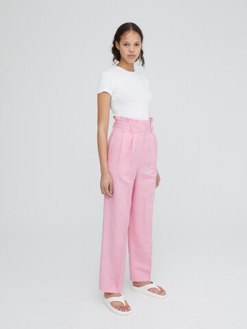 EDITED Loose fit Pleat-Front Pants 'Becky' in Pink