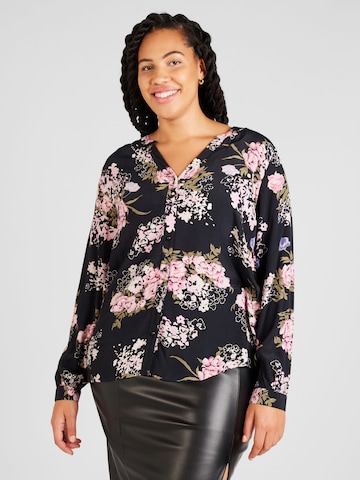 ONLY Carmakoma Blouse 'Mathea' in Zwart: voorkant