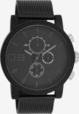 OOZOO Analog Watch in Black: front