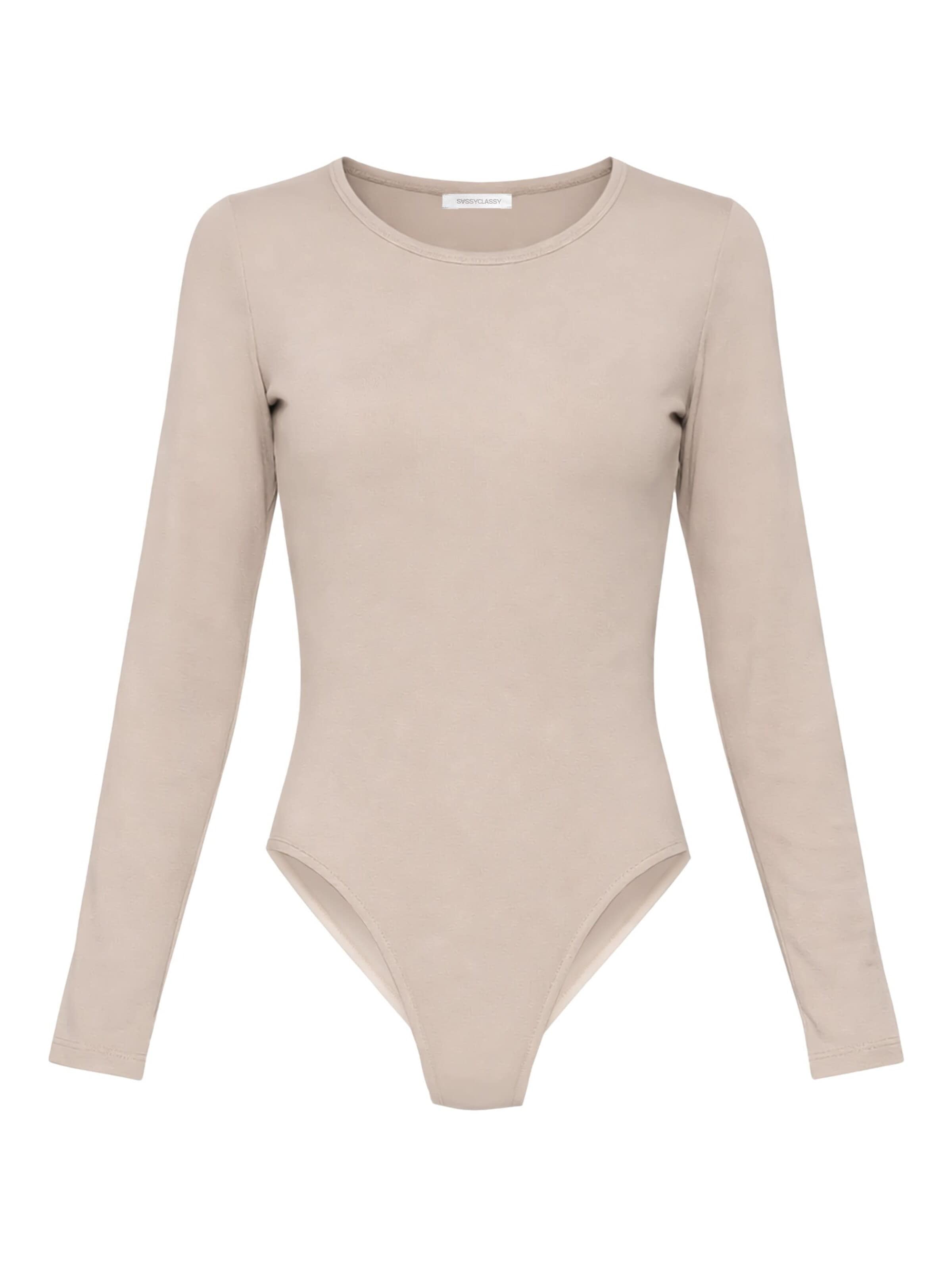 SASSYCLASSY - Body de blusa en beige: frente