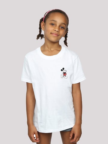 F4NT4STIC Shirt 'Mickey Mouse Kickin' in White: front