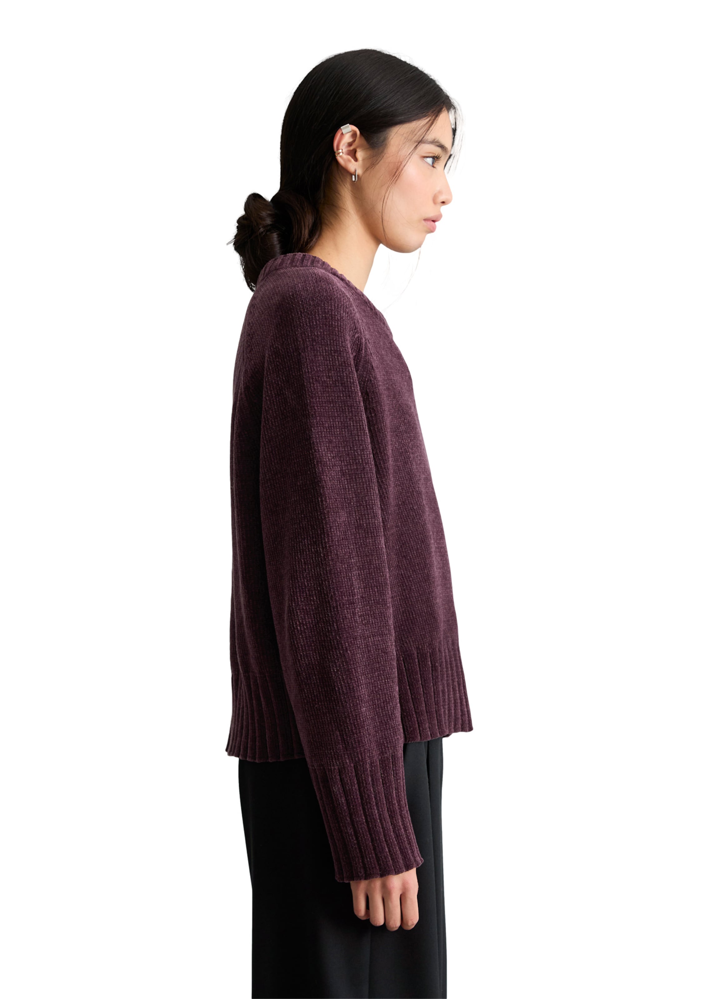 Pull-over oversize Marc O'Polo DENIM en rouge : sur le côté