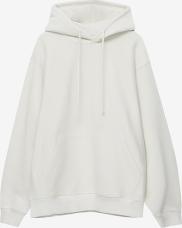 Sweat-shirt Pull&Bear en blanc : devant