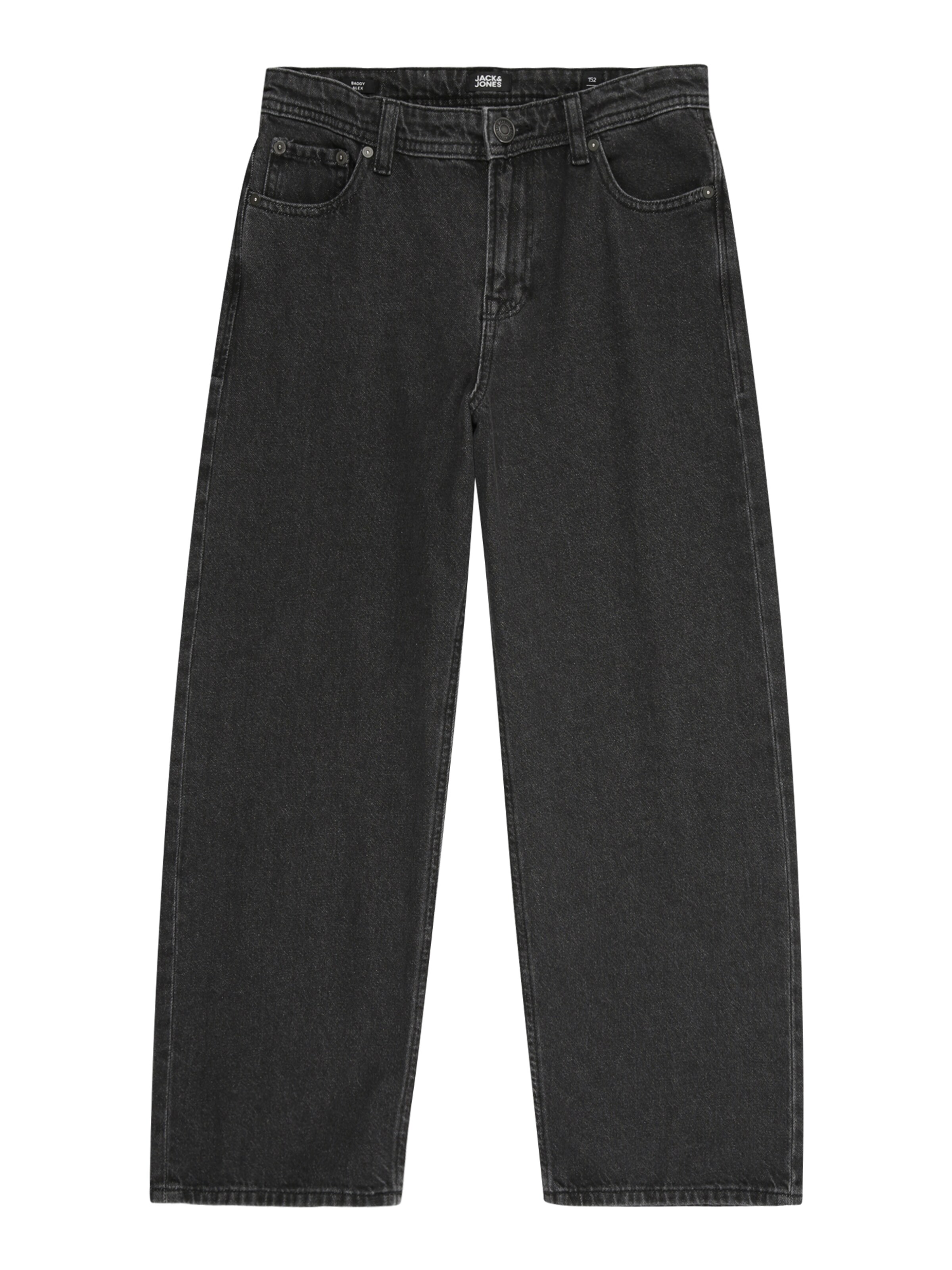 Jack & Jones Junior Baggy Jeans 'JJIALEX JJORIGINAL' in Black: front