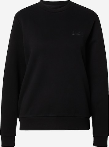 Sweat-shirt Superdry en noir : devant