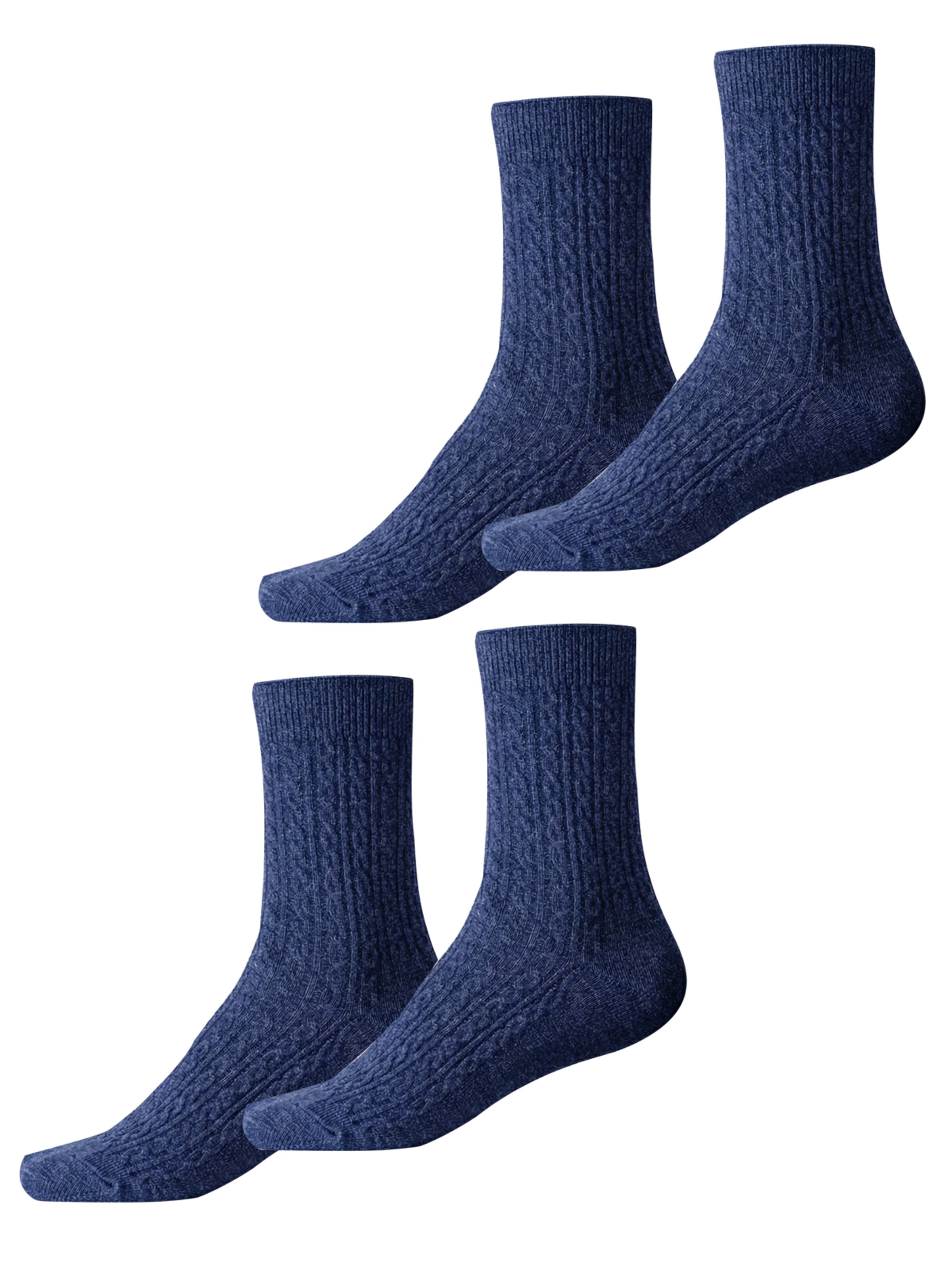 Millo Socken 'Cosy Twist'‌‌‌‌‌ in Blau: Vorderseite