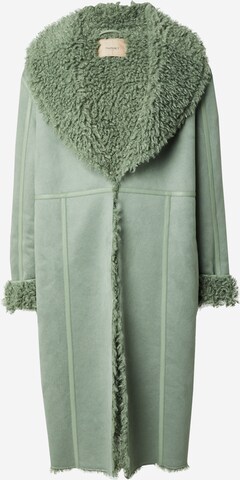 Twinset Between-Seasons Coat in Green: front