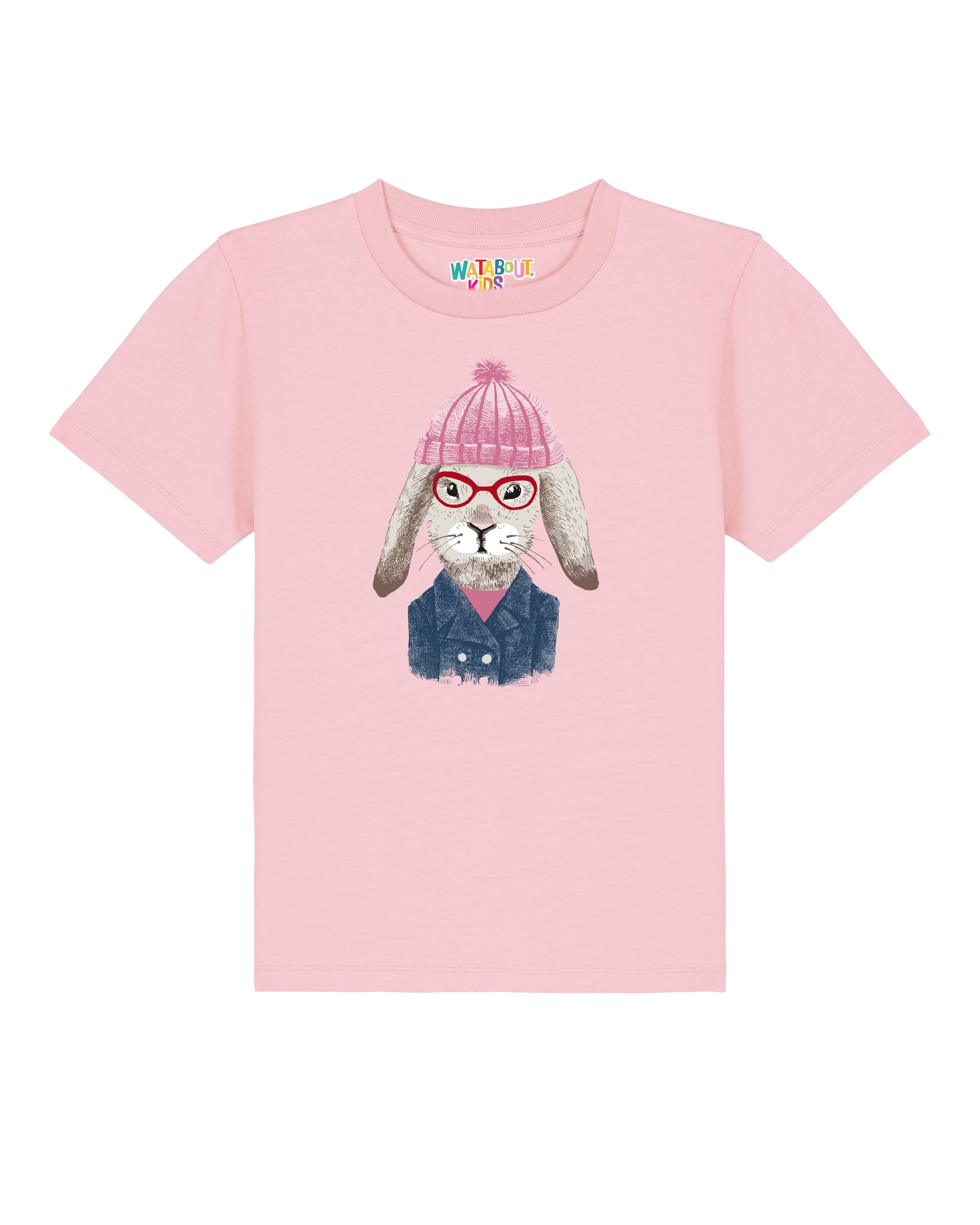 watabout.kids Shirt 'Hase' in Pink: front