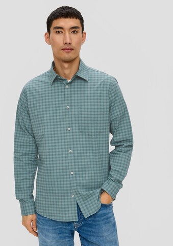 s.Oliver Regular fit Button Up Shirt in Green: front