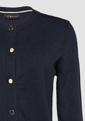 s.Oliver BLACK LABEL Gebreid vest in Blauw