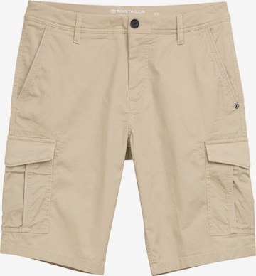 TOM TAILORregular Cargo hlače - bež boja: prednji dio