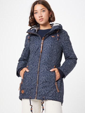 Ragwear Between-Season Jacket 'Zuzka Diamond' in Blue: front