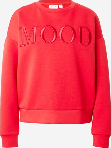 VILA Sweatshirt 'REFLECT MOOD' in Red: front