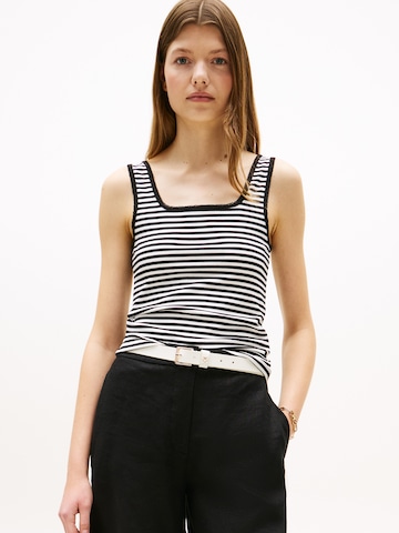TOMMY HILFIGER Топ в Черный: спереди