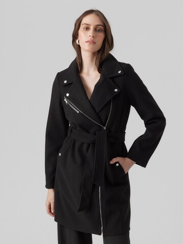 VERO MODA معطف لمختلف الفصول 'Pop' بلون أسود: الأمام