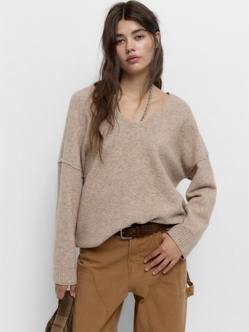 Pull&Bear Pullover in Braun: Vorderseite