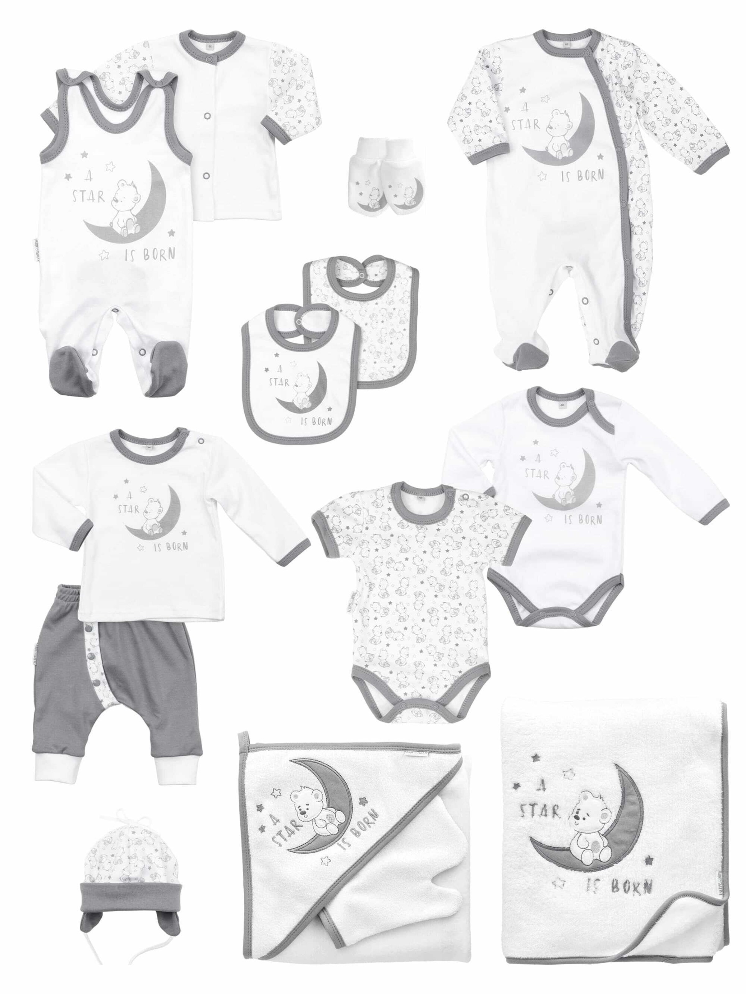 Set 'A Star is Born' Baby Sweets en gris : devant