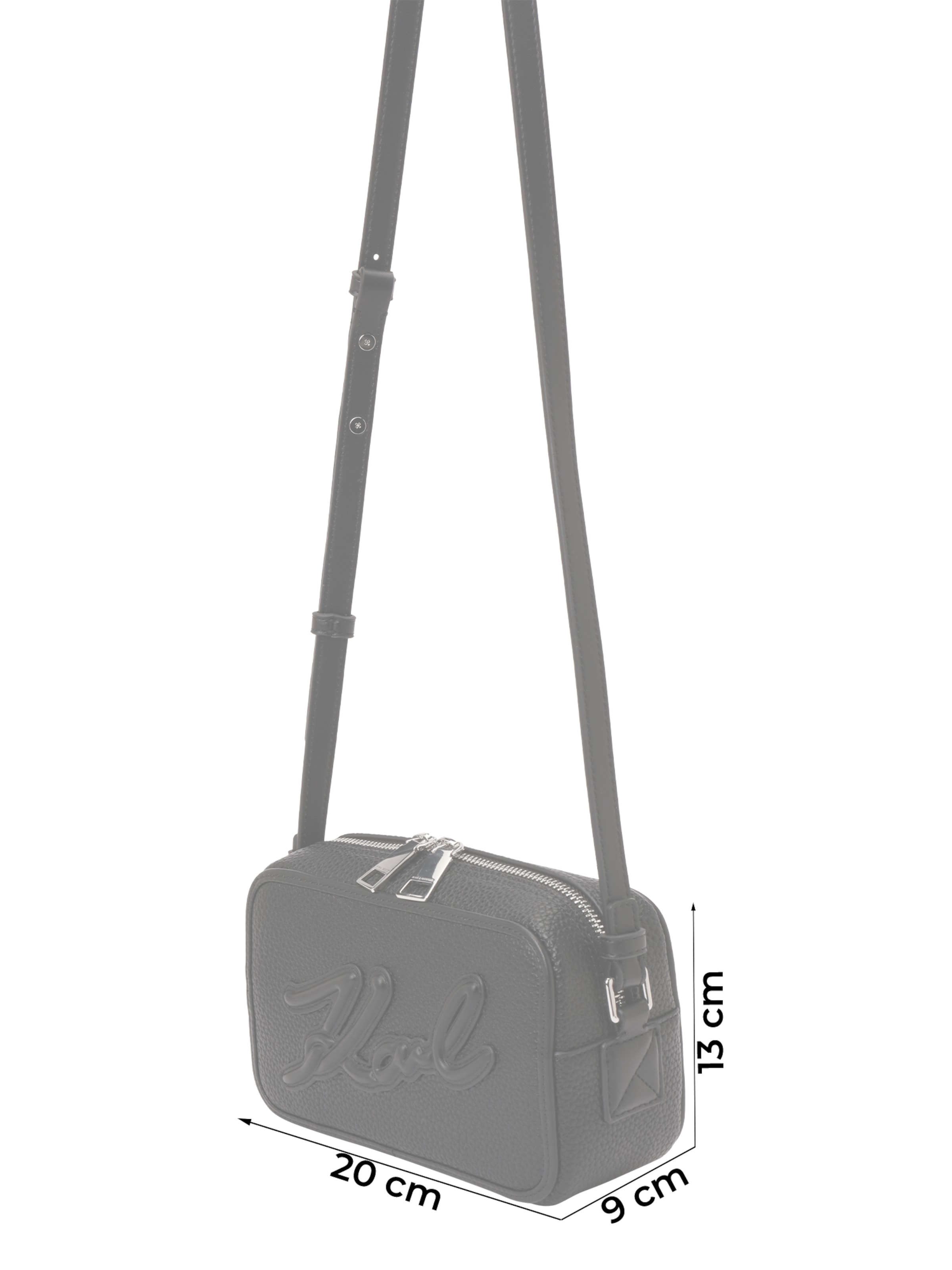 Karl Lagerfeld Õlakott 'Grainy', värv must