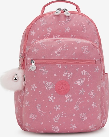 rožinė KIPLING Kuprinė 'Glitter Cats': priekis