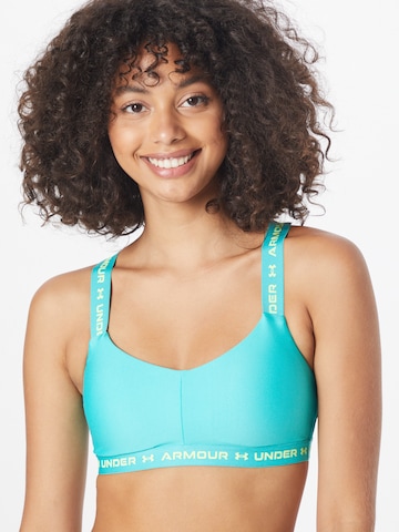 Bustieră Sutien sport de la UNDER ARMOUR pe albastru: față